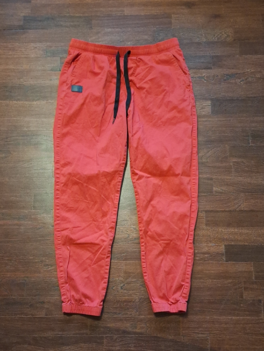 JMIERR Red Drawstring Jogger Pants